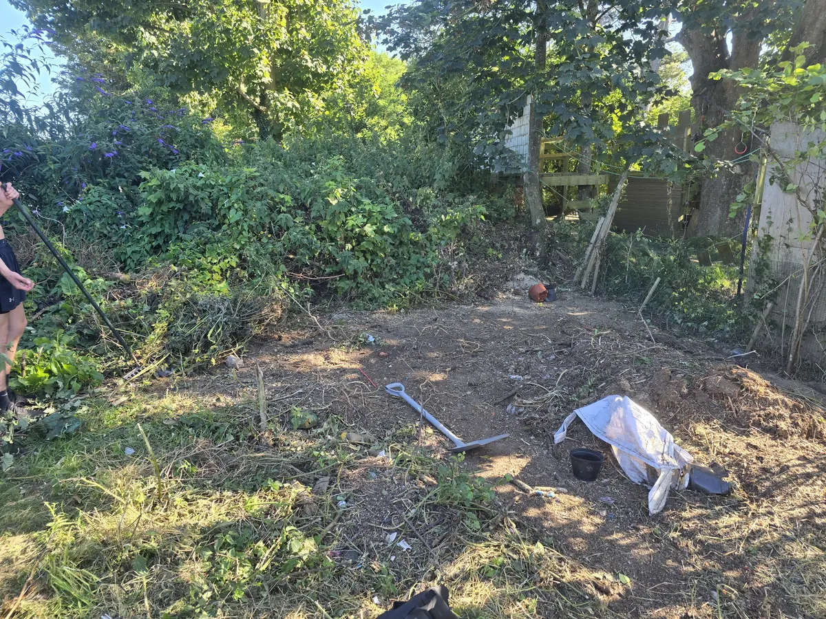 Garden clearance and site preparation project in Guernsey
