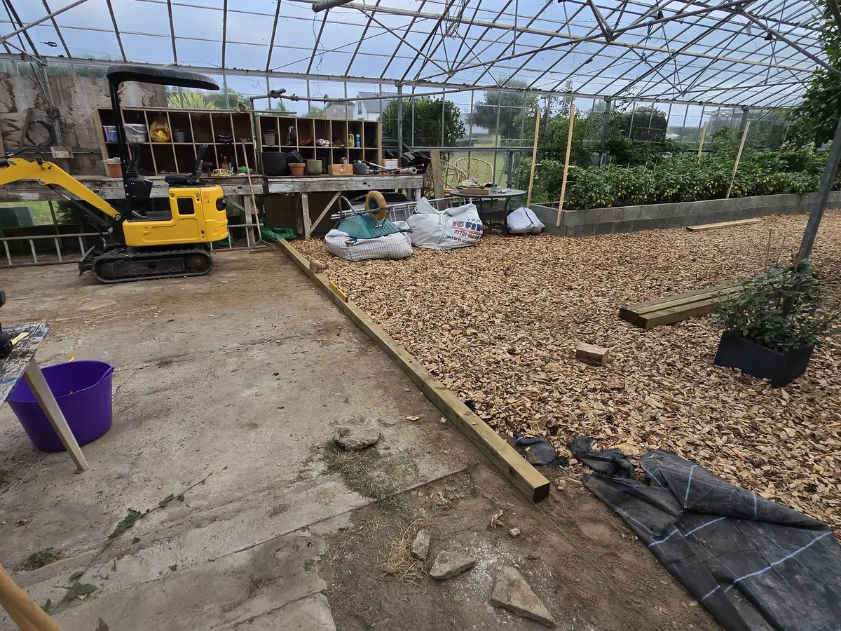 Landscaping project showing new borders and lawn in Guernsey